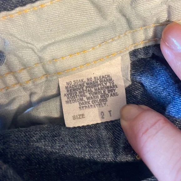 Original “Made in USA” Vintage OshKosh B’Gosh Cotton Denim Overalls, size 2T - Picture 10 of 11